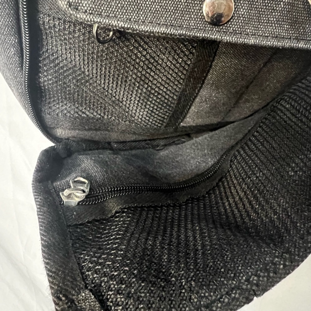 OU LI LAI Casual Charcial Gray Stone Wash Canvas Bag with Adj Shoulder Strap - Picture 11 of 13